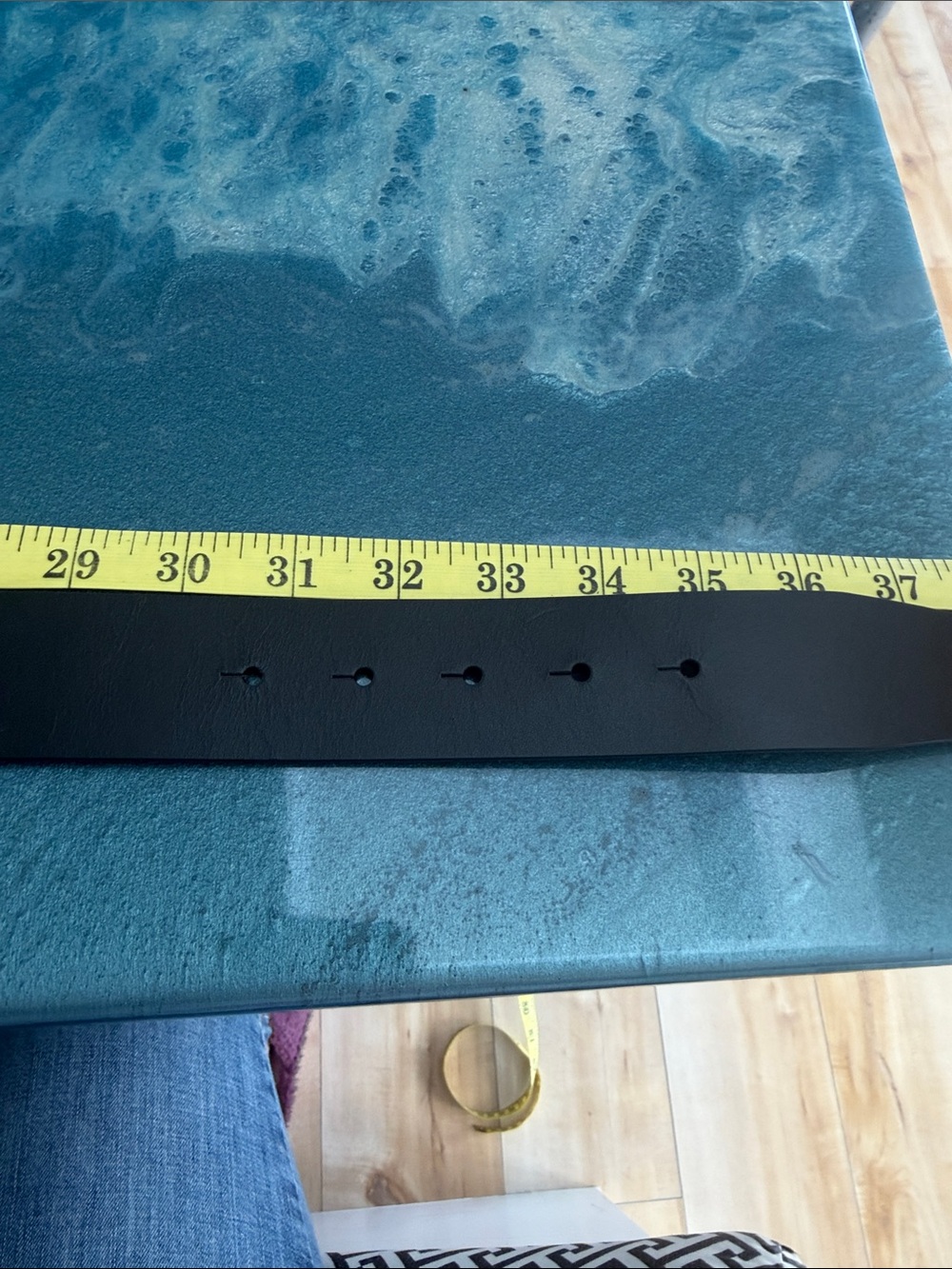 D&G Black Leather Belt with Gold DG Logo Buckle 80 - Picture 5 of 10